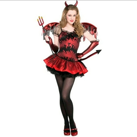 Hot Stuff Devil Costume junior size L 11-13 - Picture 1 of 3